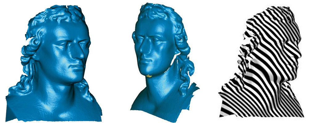 3D-Darstellung einer Büste (STL und Streifenmuster)