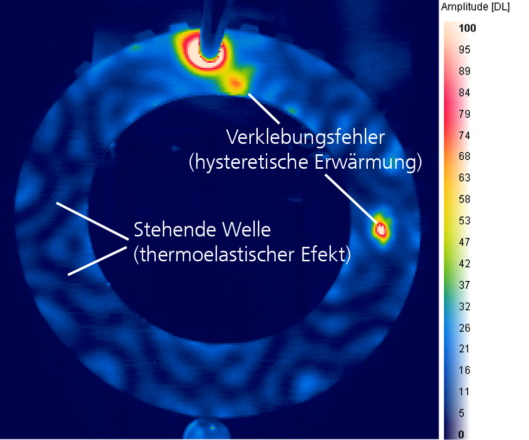 Thermogramm einer Kupplungsscheibe