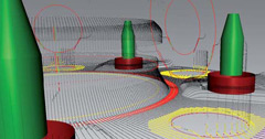 Radsatzgeometriemessung - 3D-Messdaten mit Normgeometrieapproximationen