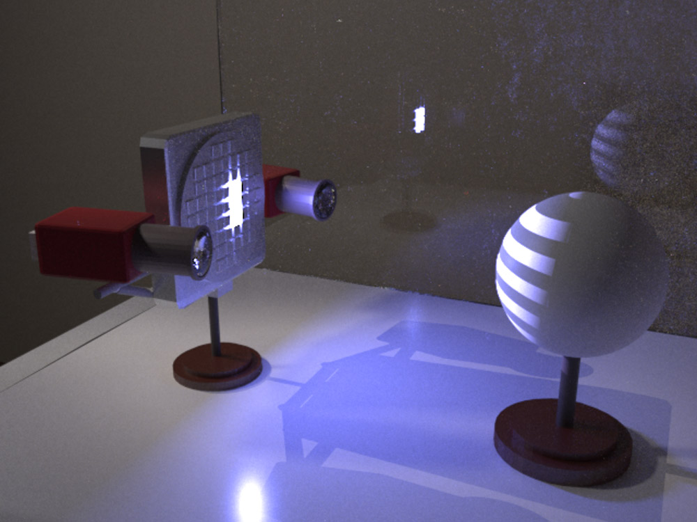 Schematische Anordnung des 3D-Sensorsystems mit Messobjekt