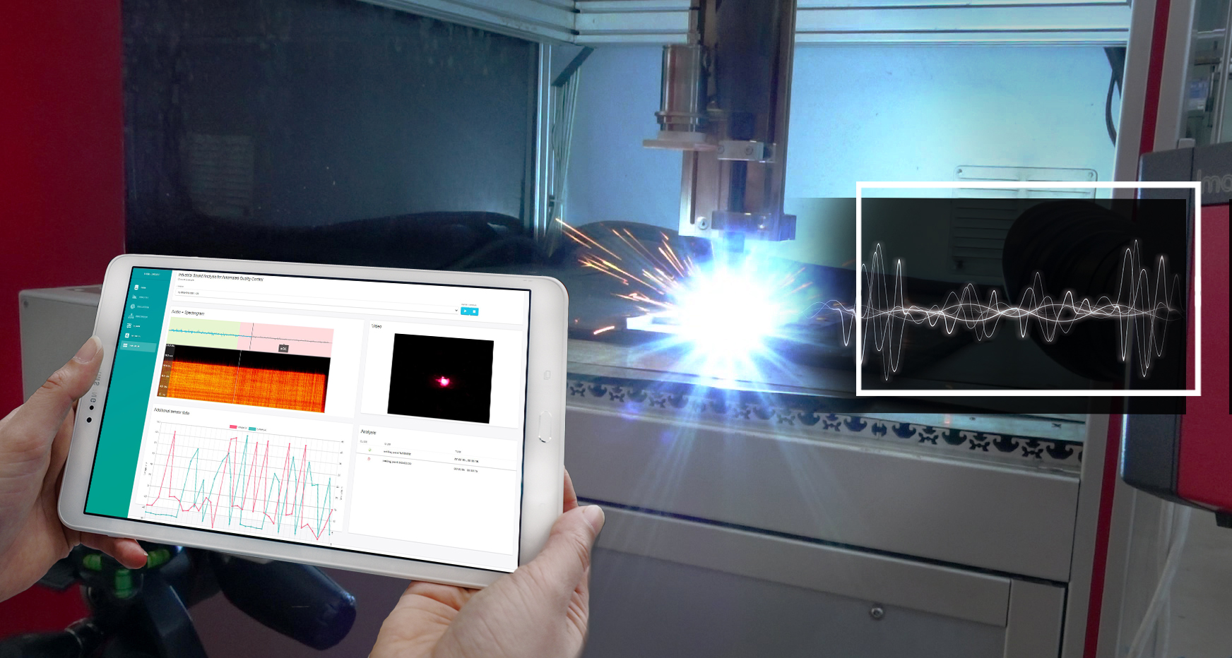 Die prototypische Software IDMT-ISAAC des Fraunhofer IDMT liefert KI-basierte Audioanalyse-Werkzeuge, die auch von Anwendern ohne KI-Expertenwissen genutzt werden können. Angepasst an spezifische Produktionsprozesse und Anforderungen im eigenen Unternehmen, können die Nutzer ihre Qualitätssicherung durch die Analyse von Audiodaten erweitern und optimieren.