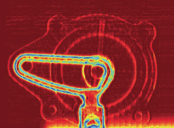 Detektion von Klebenähten innerhalb eines Polymerschaum-Modells