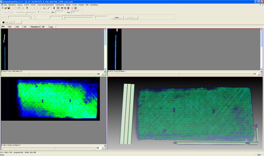 Terahertz 3D-Visualisierung mit dem Volume Player Plus