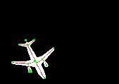 Sicherheitstechnik - Flugzeug Skelett Schnitt