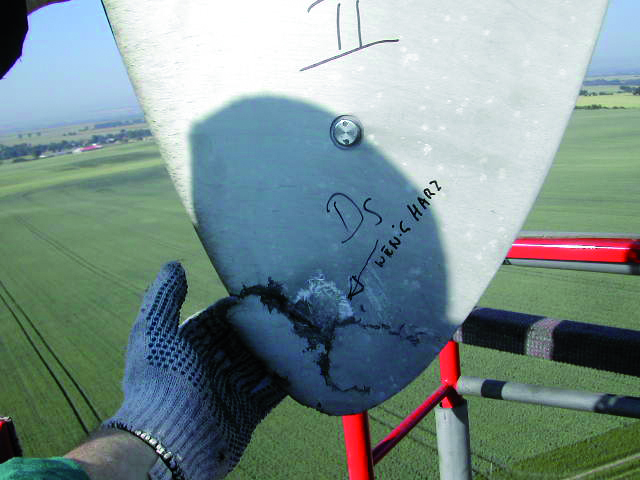 Kontrolle von Rotorblättern