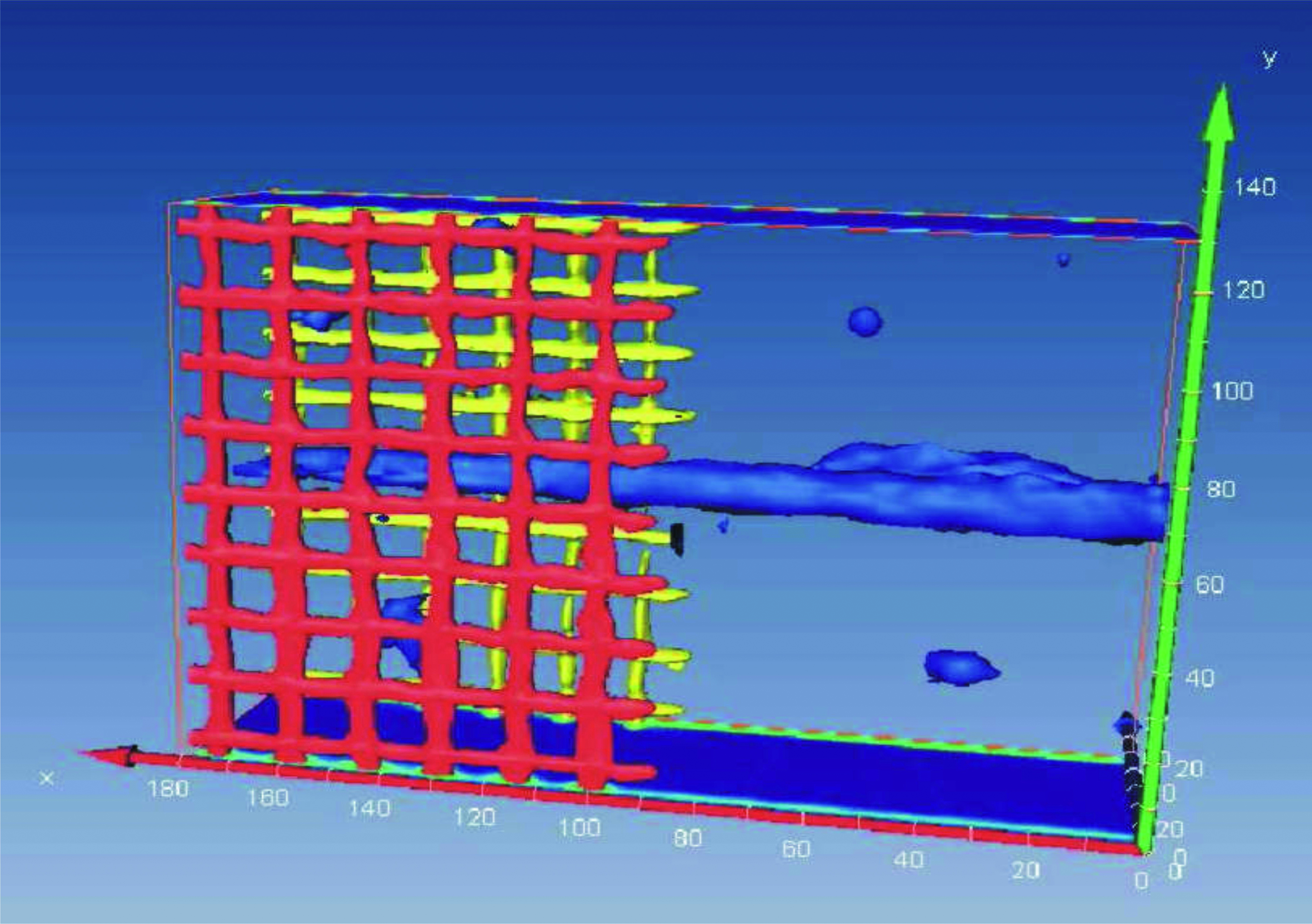 3D-Darstellung der Messergebnisse des Bauwerkscanner OSSCAR