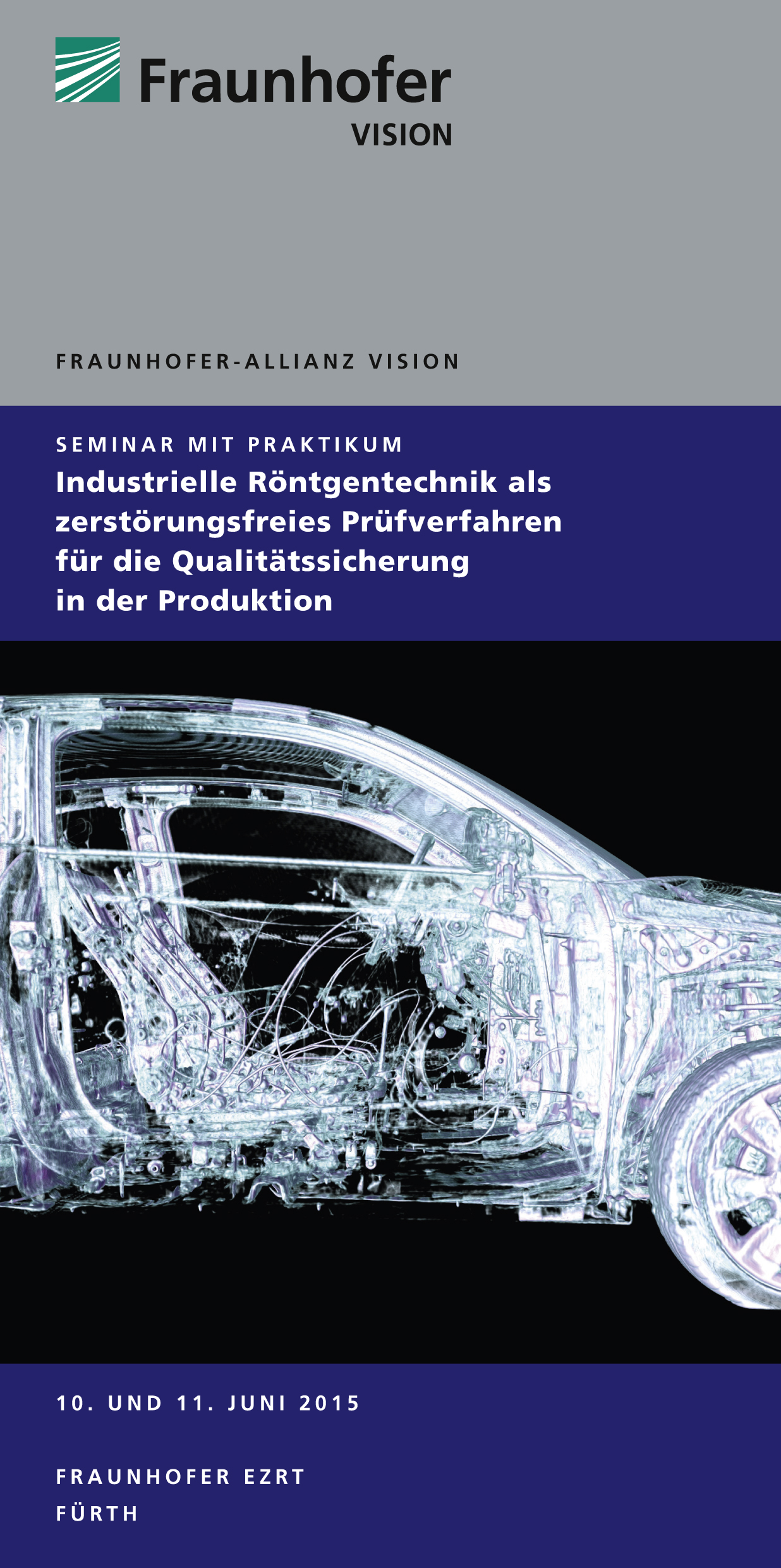 Titelbild Flyer »Industrielle Röntgentechnik als zerstörungsfreies Prüfverfahren für die Qualitätssicherung in der Produktion«
