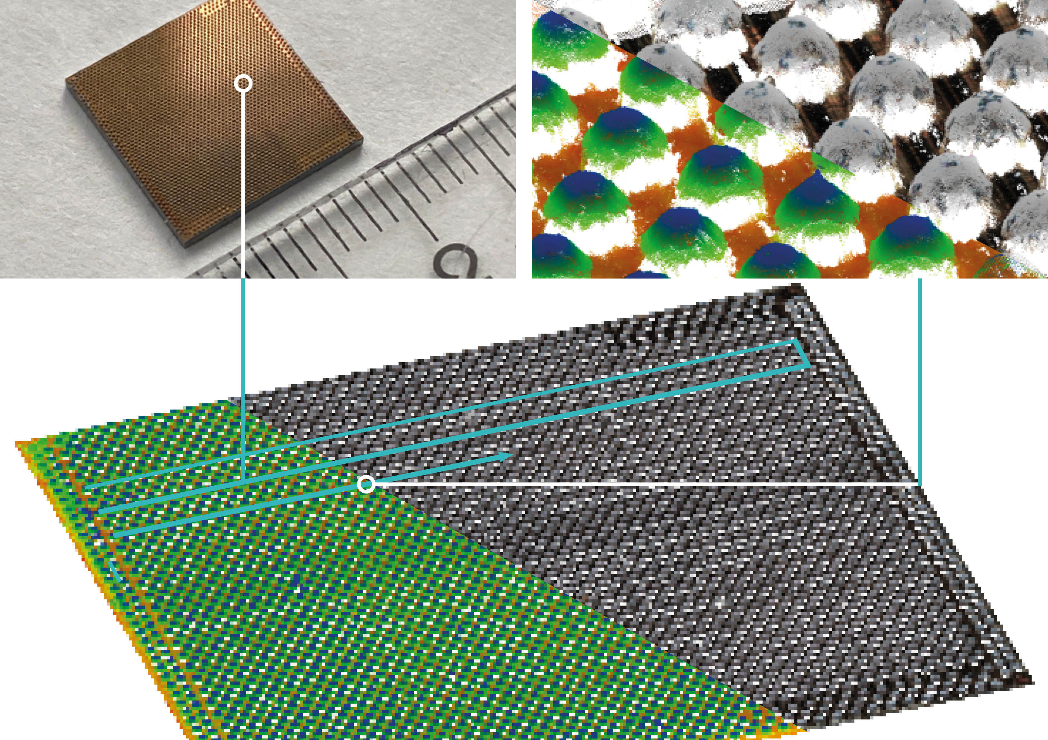 Ergebnis eines 3D gescannten Ball Grid Array