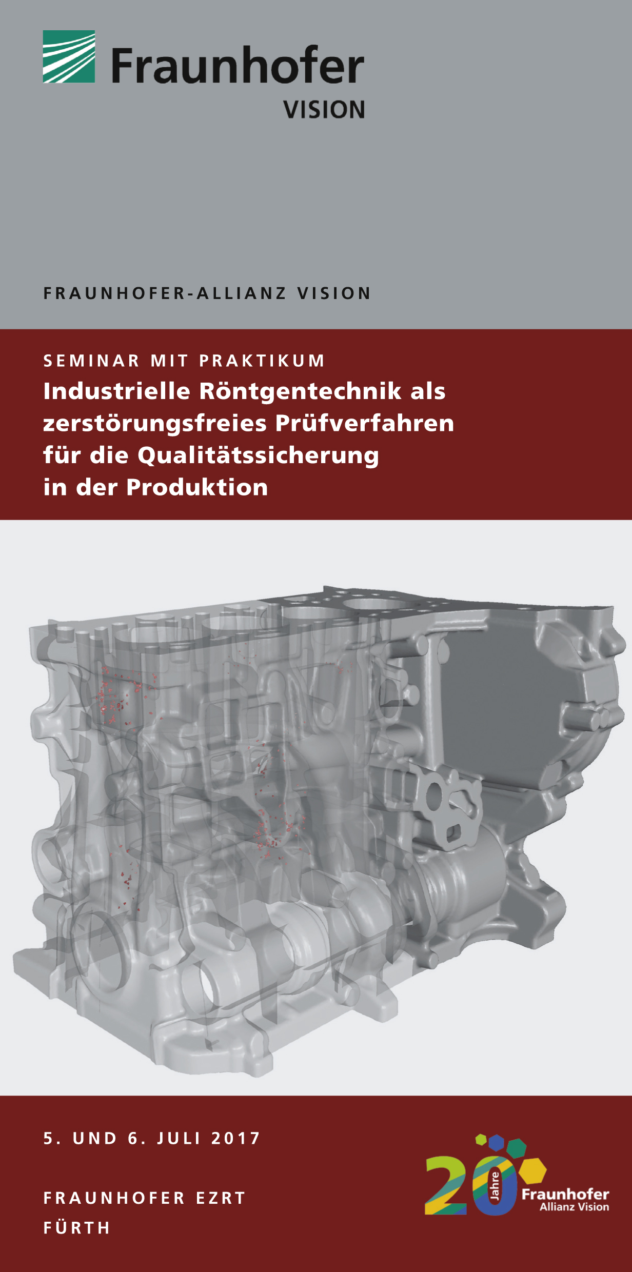 Titelbild Flyer »Industrielle Röntgentechnik als zerstörungsfreies Prüfverfahren für die Qualitätssicherung in der Produktion«