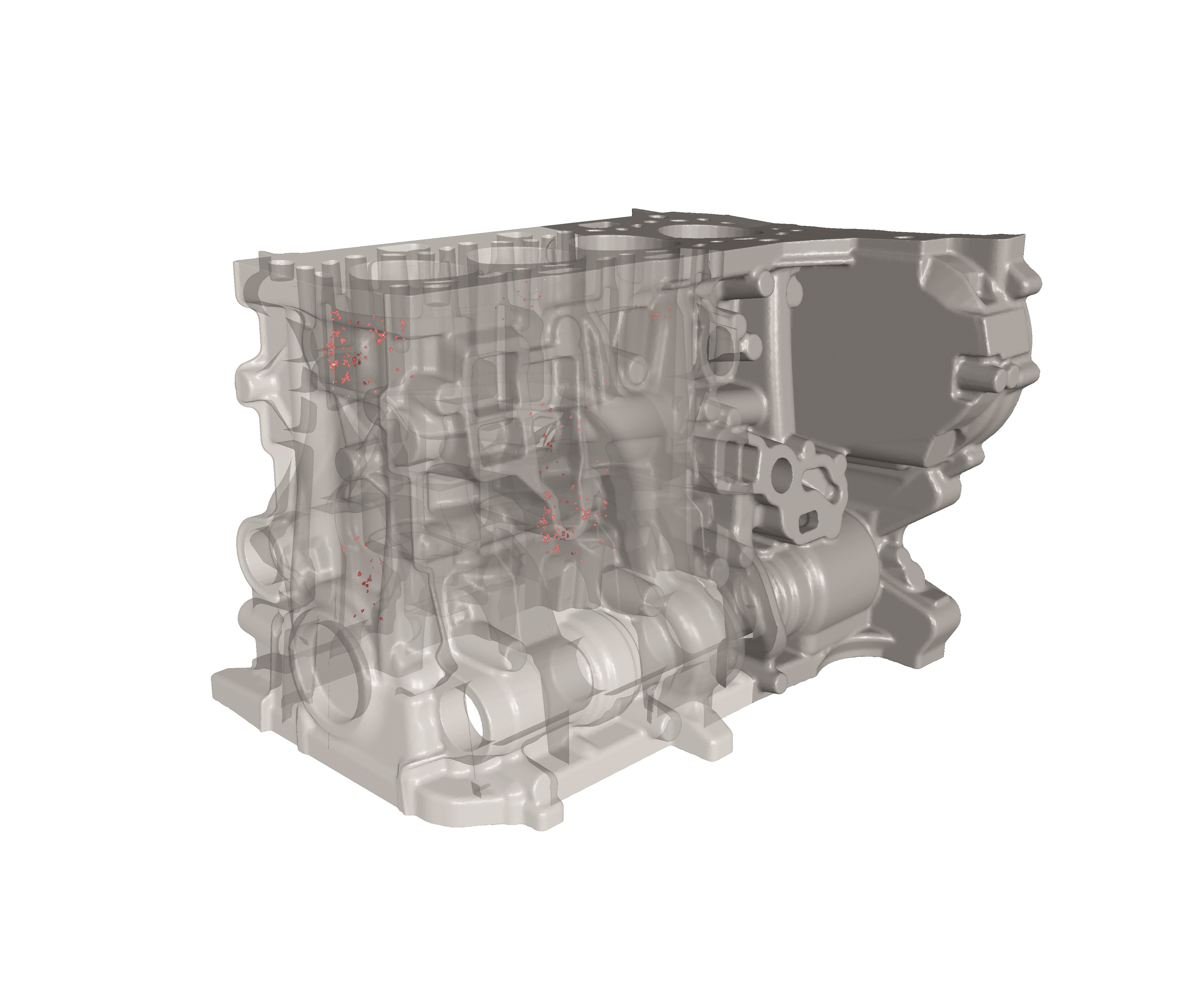 X-ray computer tomography of an engine block