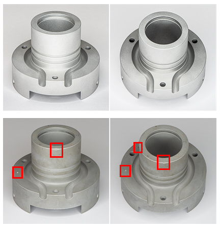 Example of image-based anomaly detection for an aluminium heat sink