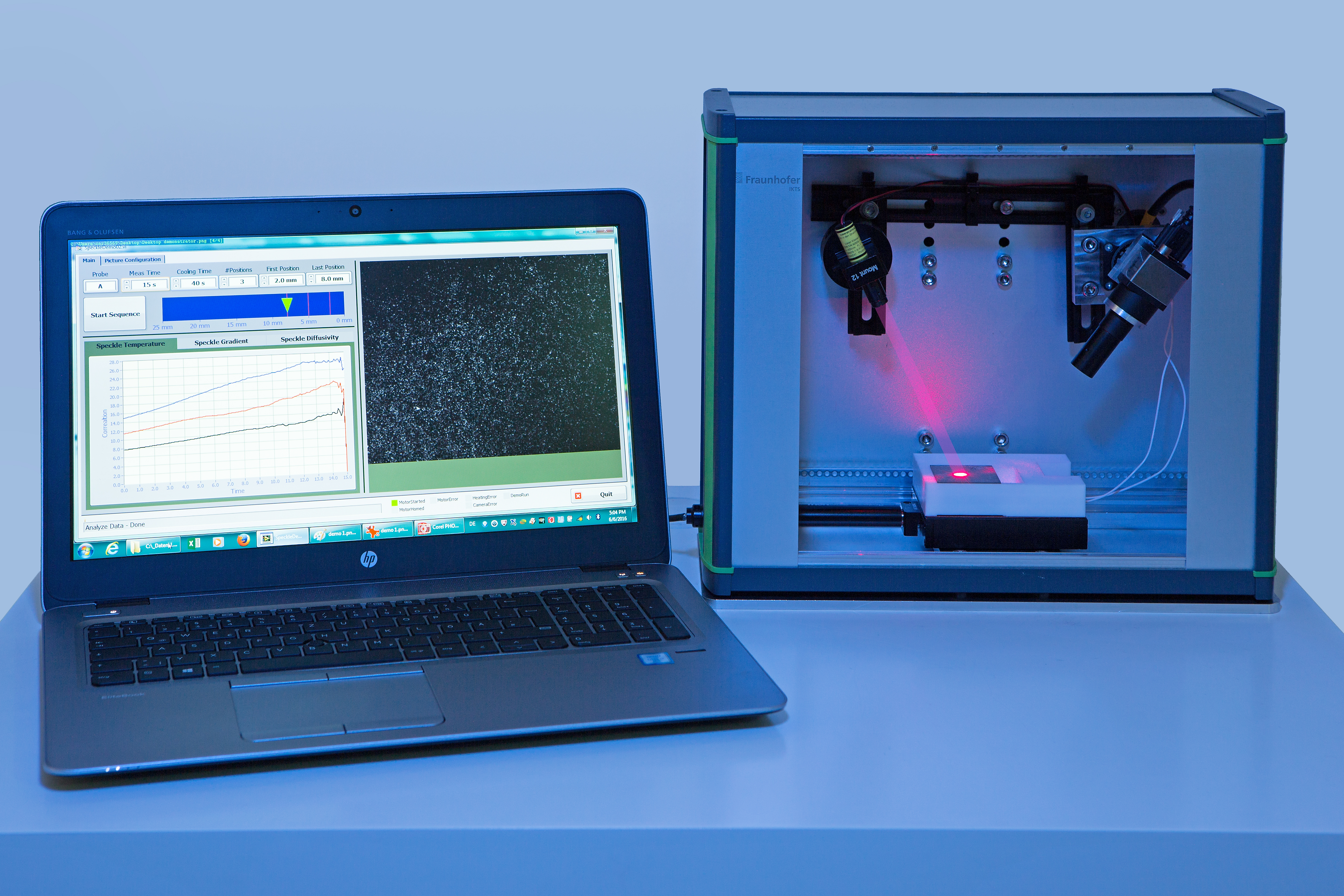 Laser speckle photometry for process monitoring