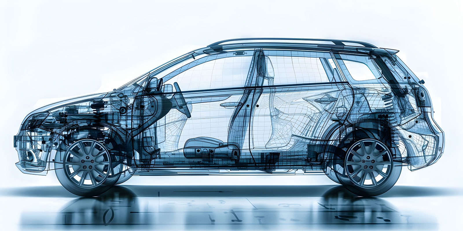 X-ray image of a vehicle 