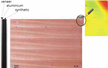 Thermography removal of aluminium from plastic